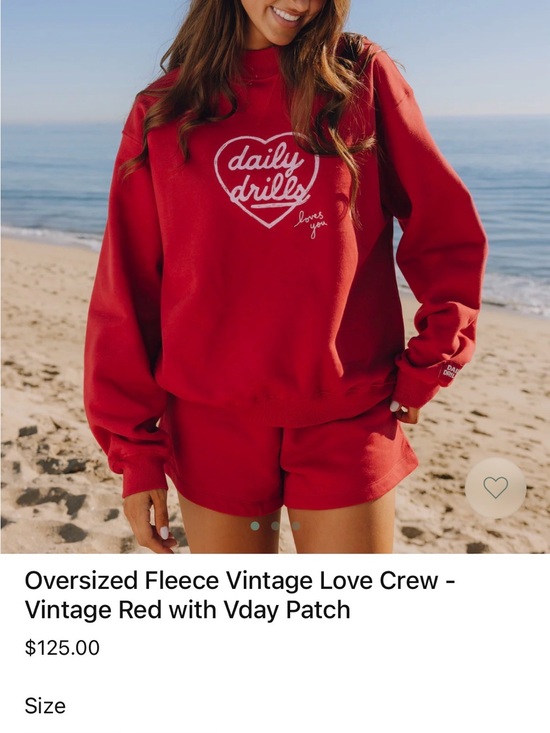 Daily Drills Tops - Daily Drills Red Heart Logo Crewneck